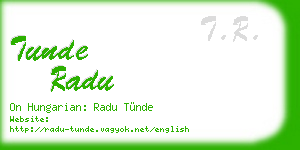 tunde radu business card